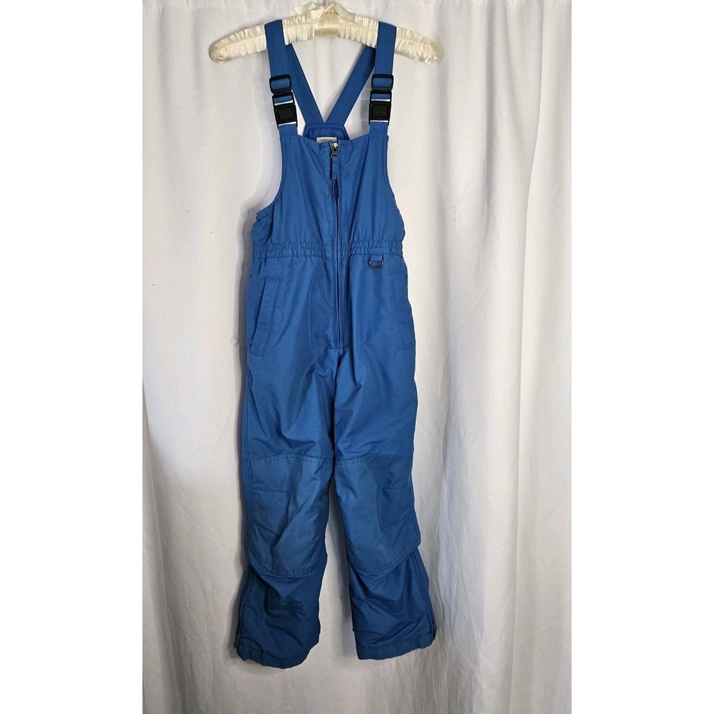 Lands End Snow Bib Kids Size 8 Blue Snowboard Ski Grow Along Waterproof Squall